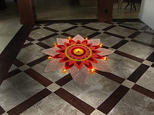 Craftvatika Rangoli u boji puderskih cijevi Kit Diwali Dekoracija predmeta Boce Alat Podna umjetnost Zazvona za dom Navratri Pongal