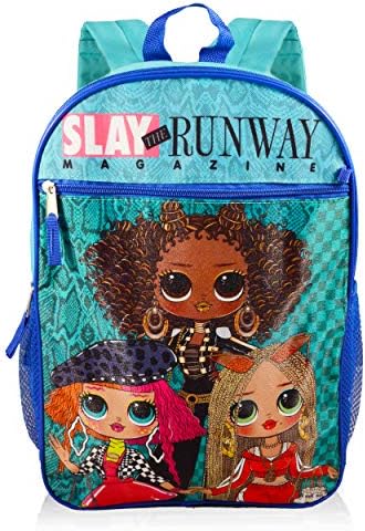 LOL ruksak za djevojčice Set - 7 kom paket sa LOL lutkama ruksak za djevojčice 6-12, torba za ručak, flaša za vodu, pernica, vješalica