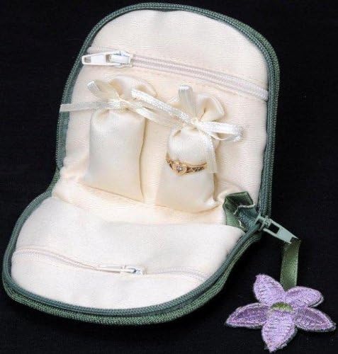 Justina Claire nakit torbice / naočale poklon za poklon u zelenom balmoralnom čičkom dizajnu