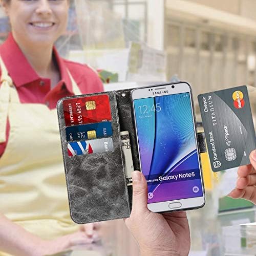 Zoeirc Galaxy Note 5 futrola, Samsung Note 5 torbica za Novčanik, PU kožni novčanik Flip zaštitni poklopac futrole za telefon sa utorima
