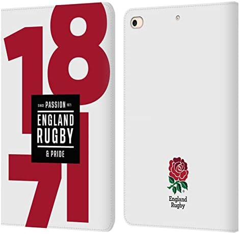 Dizajni za glavu Službeno licencirani Engleska Rugby Union 1871 Passion i ponos Crvena ruža kožna knjiga Novčanica Kompatibilna s