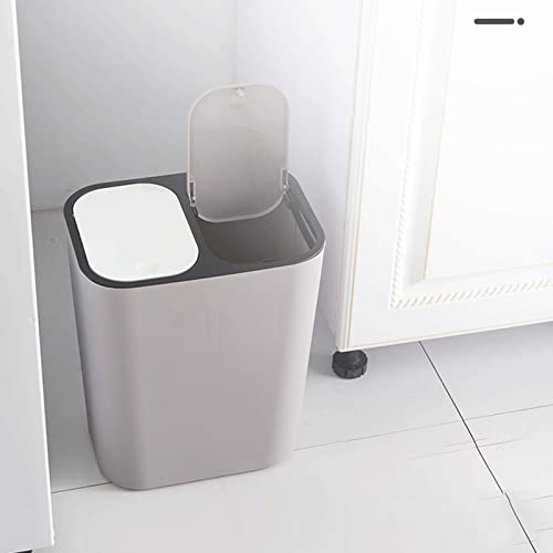Lodly Trash Can, kućno sortiranje smeća može mala dvostruka bačva dvostruka pokrivača za smeće može sušiti i vlažno odvajanje dnevne sobe kuhinja sa poklopcem