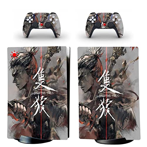 Game Sekirong Die i Twice Shinobi Shadow PS4 ili PS5 naljepnica za kožu za PlayStation 4 ili 5 konzolu i 2 kontrolera naljepnica Vinyl