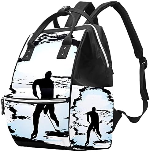 Ruksak za pelena Hokejska ruksaka Vodootporna bag za njegu multifunkcionalna vreća za promjenu pelena za muškarce 10,6x7,8x14in