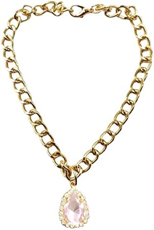 VEFSU Zlatni lanac ogrlica za ogrlice za pse metalna kubanska veza za srednje i velike pse Kućni ljubimci Kućni ljubimci Heavy Duty