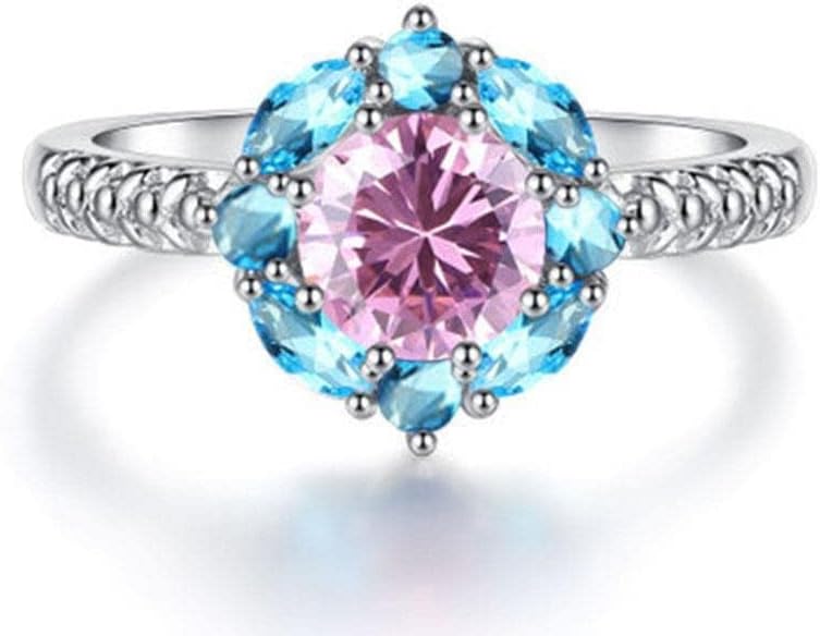 Ženski anksiozni prstenovi žene zaručnički prstenovi trobojni modni Trend puni dijamantski prsten ženski nakit Cirkon vjenčani prstenovi za žene Pokloni
