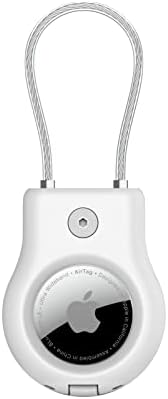 Belkin AirTag futrola sa žičanim kablom, zaštitni poklopac sigurnog držača za vazdušnu oznaku, otpornost na ogrebotine, AirTag dodatak-Bijela
