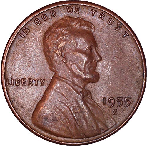 1955. Lincoln pšenični cent 1C o necrtenom