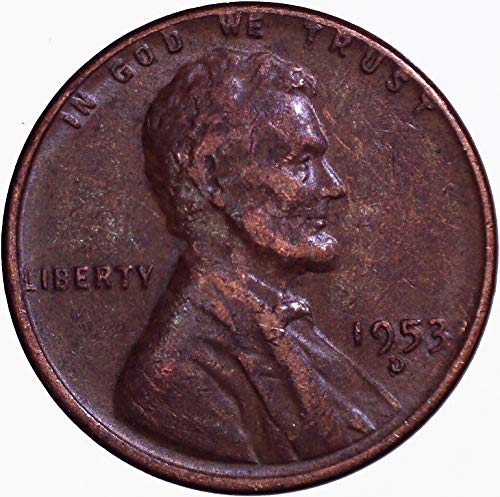 1953. D Lincoln pšenični cent 1c Veoma dobro