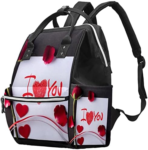 Guerotkr putni ruksak, torbe za pelene, ruksak pelena, volim te ruže za Valentinovo