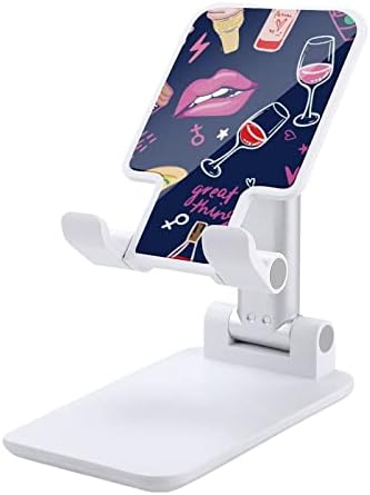 Modni vinski uzorak stalak za mobitel za stol sklopivi držač telefona Podesivi čvrst postolje bijelog stila