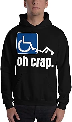 Hendikep invalidska kolica Smešna invalidska kolica hendikepirana jesen sranje unisex pulover hoodie