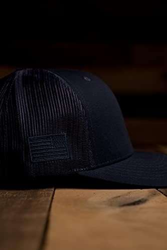 Devet linija Snapback Dropline šešir - podesiva bejzbol kapa s mrežom - vezena američka zastava i NL Dropline