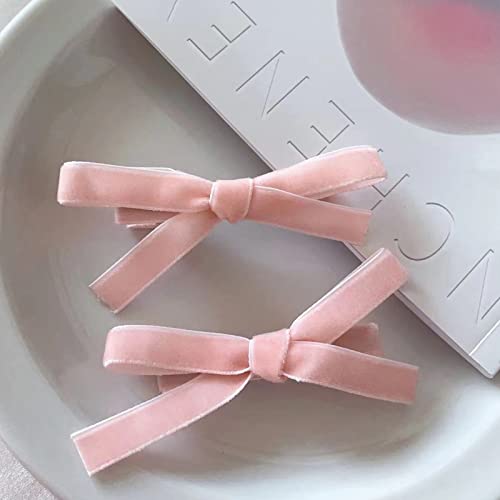 Velvet Bow Drip klip ružičaste za žene cvjetne djevojke mladenke vjenčanje