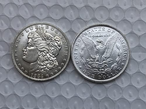1884S verzija američkog morgan-kovanice srebrni dolar mesingane srebrne antikne ino sudjelovanje inozemnih kovanica