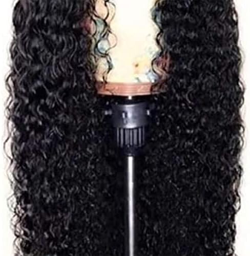 XZGDEN Wigs perika za kosu prirodna boja 13x4 čipkaste prednje perike sa šiškama kompatibilne sa crnim ženama duboki talas 150% gustine