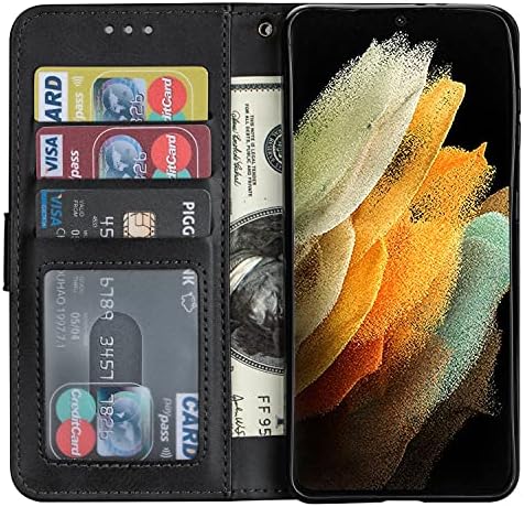 Zaštitna futrola Kompatibilna sa Samsung Galaxy S22 zaštitnom rukavom u obliku novčanika, PU kožni zaštitni nosač za nosače funkcionalni zaštitni rukav za ručni pojas Telefon prikladan kompatibilan sa