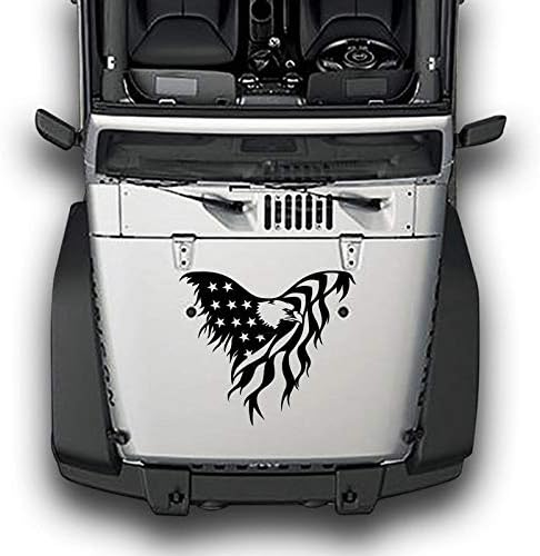 Bubbles Dizajn Eagle američka kapuljača na kapuljaču naljepnica Vinyl kompatibilan sa Jeep Wrangler JK