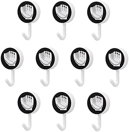 Bejzbol rukavica Zidne kuke Okrugle plastične kuke Izdržljive ljepljive kuke za kuhinju kupatilo 10 pakovanja