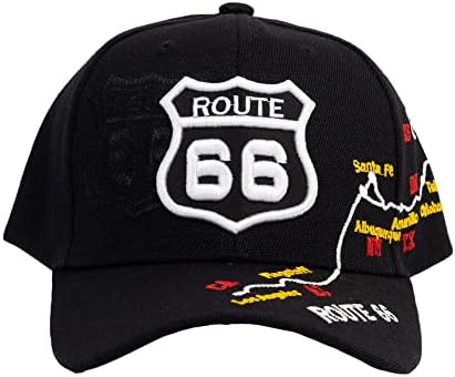 TOP pokrivala za glavu Route 66 znak Podesiva Hook & amp; Loop šešir