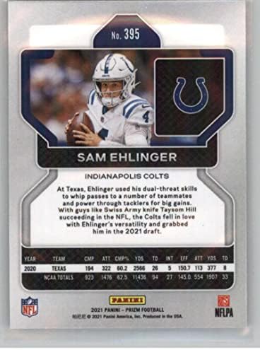 2021 Panini Prizm 395 Sam Ehlinger RC Rookie Indianapolis Colts NFL fudbalska trgovačka kartica