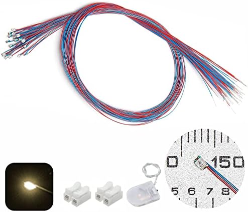 ZZHOB 25kom unaprijed ožičeni 0805 SMD Led Micro LED dioda koja emituje svjetlost + konektor & amp; držač baterije