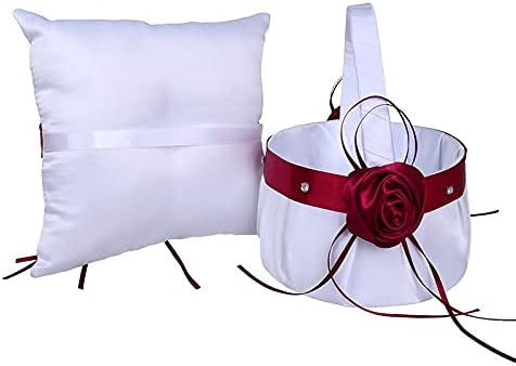 Xjjzs nevjesta cvijet korpa prsten jastuk za Romantice svadbena ceremonija Party dekor potrepštine