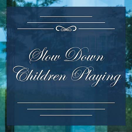 CGsignLab | Slow down djeca igraju -classic mornary prozor Cling | 24 x24