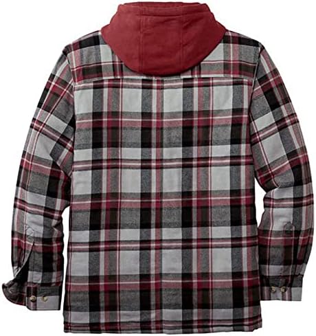 Jakne za muškarce sa hoodie muns jesen jakna padaju Flanneli Muška jakna za jaknu Muškarci Plus veličina Preveliki ševeti za muškarce 2022 Trendi odjeća Fall Men Jakne Modni plaćeni crveni