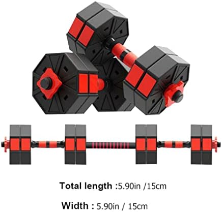 Bestsport Domaćinstvo Fitness Butbbells Odvojivi rubni ručni rubni pribor za dizanje tegova (10kg, crvena