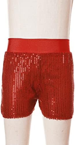 Loloda Kids Girls Shiny Gimnastika Plesni kratke hlače za balet Leotard Jazz Hip Hop Streetwear ActiveWear