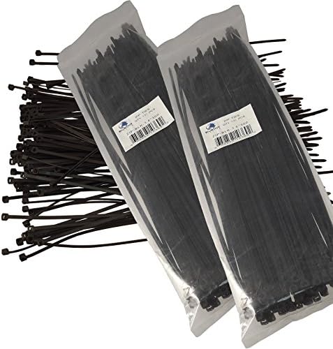 Nova crna 200 kom. 12 inčni zip veze najlon 40 lbs UV zračni kabel otporan na vrijeme