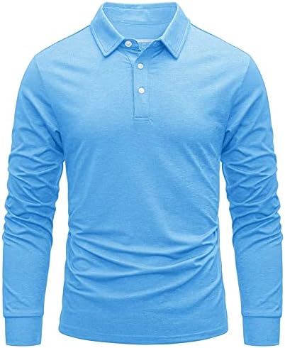Magcomsen muške polo majice s dugim rukavima 3 dugmad košulje nakupljane košulje brzo suho performanse Golf polo tee majica
