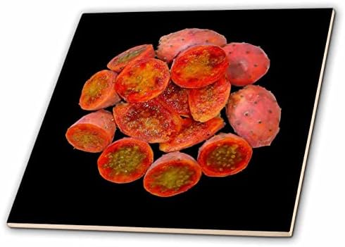 3drose tropska Crvena bodljikava kruška voće izrezana vektorska Umjetnost-pločice