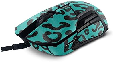 MightySkins Glossy Glitter Skin kompatibilan sa SteelSeries Rival 5 Gaming Mouse-Teal Leopard | zaštitni, izdržljivi sjajni sjaj visokog