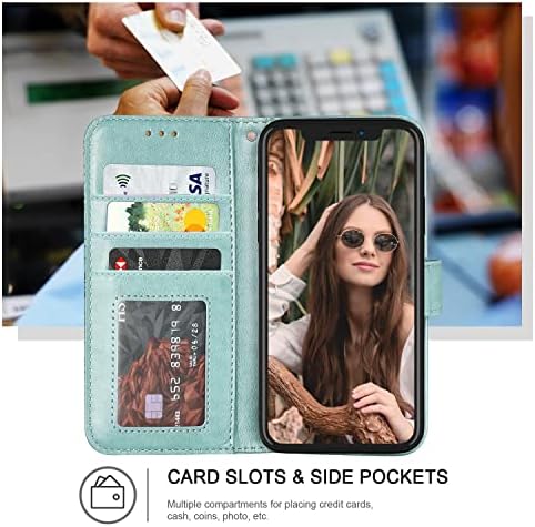 Ateeky iPhone 13 torbica za novčanik, [Stand Feature] zaštitni PU kožni preklopni poklopac sa utorom za kreditnu karticu[bočni džep