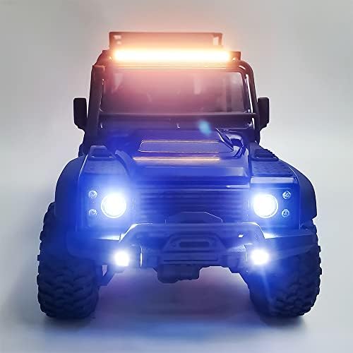 RCLIONS RC krovni nosač LED žarulja za TRX4M Defender 1/18. RC auto nadogradnja automobila