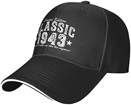Klasične 1943 kape za 80. rođendan 80 godina stari stari automobil 1943 bejzbol kape poklon za žene šešir