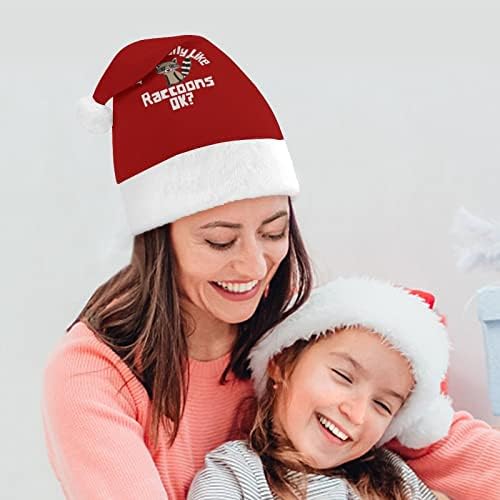Funny rakun Božić šešir meka pliš Santa kapa Funny Beanie za Božić Nova Godina svečana zabava