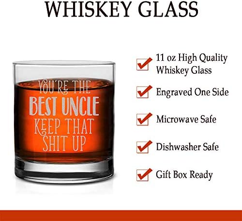 Veracco ti si najbolji ujak drži to sranje Whiskey Glass Funny rođendanski pokloni za Dan ujaka oca