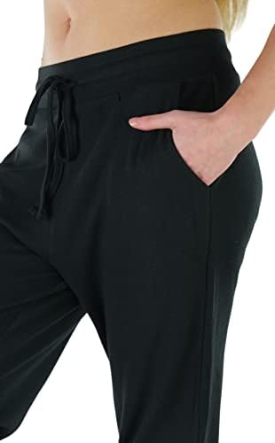 TobeInstyle ženska lagana pamučna pamučna mješavina Fleece pletene crkvene jogger hlače
