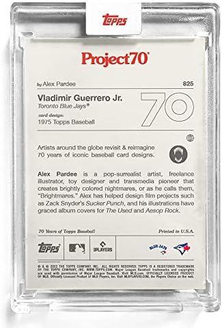 2021 TOPPS Projekt 70 Bejzbol kartica # 825 1975 Vladimir Guerrero Jr. Alex Pardee