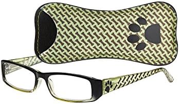 Select-a-Vision pravougaone naočare za čitanje sa šapom i amp; dizajn kostiju, zelena, 1,50