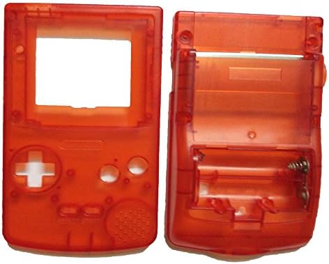 Ho Transprent Crvena puna futrola za Nintendo Gameboy boja GBC w / Cartoon Mario Lens Repair Damage Console Shell Housing gumeni jastučići Vijci