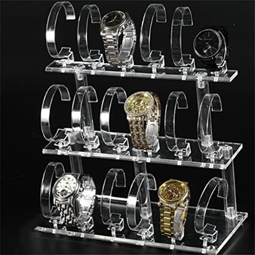 Akrilni troslojni 18-znamenkasti satovi zaslon za skladištenje stalak za zaštitu nakita Jewelry futrola