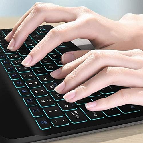 BoxWave tastatura za Trimble T10x - SlimKeys Bluetooth tastatura - sa pozadinskim osvetljenjem, prenosiva Tastatura sa praktičnim pozadinskim svetlom za Trimble T10x-Jet Black