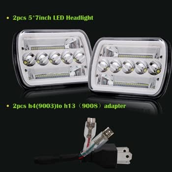 DLOECBT LED farovi, 5x7 LED farovi 7x6 LED farovi Hi/nisko zapečaćena greda za Jeep Wrangler YJ XJ S10 Blazer Express Van/Cherokee