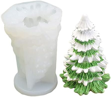 3D božićna stabla kalup za svijeće Silikonski kalup za domaće sapunice za ručne šipke za ruke odmore za zanatstvo zaliha