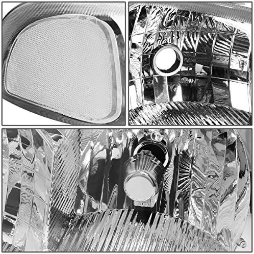 Hromirano kućište prozirnih ugaonih farova sa lampama za branik+Komplet alata kompatibilan sa GMC Sierra 1500 Yukon XL Denali 01-07