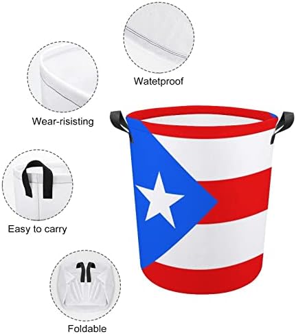 Sklopiva Korpa Za Veš Sa Zastavom Portorika Korpa Za Veš Velika Korpa Za Organizatore Igračaka